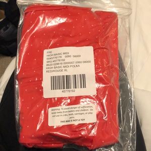 Red with White Polka Dots Workout Leggings